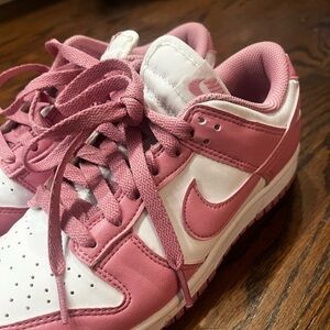 Nike Blush Pink and White Dunks